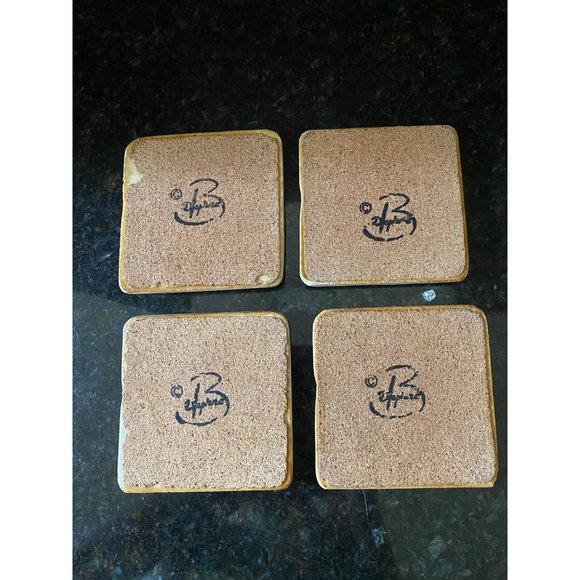 Stone and Cork 3" Vintage Look Wine Opener Coasters (Qty. 4) - Picture 7 of 8